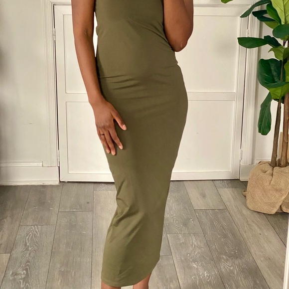 NEW ZARA LONG STRETCHY FITTED DRESS - Picture 7 of 8